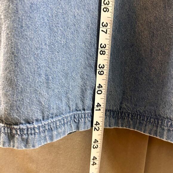 VTG USA Embroidered Stars Patriotic 4th of July Denim Dress Fireworks XL - Picture 6 of 9